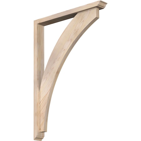 Ekena Millwork Thorton Traditional Smooth Bracket w/ Offset Brace, Douglas Fir, 3 1/2"W x 28"D x 40"H BKT0402X28X40THR01SDF